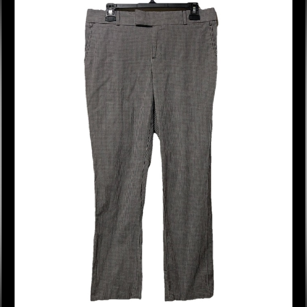 Banana Republic Black and White Checkered Dress Pants